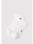 Mantar Nakış İşlemeli Beyaz Soket Çorap 1912755-620 1