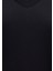 V Yaka Siyah Basic Tişört 166248-900 7