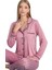 Kadın Uzun Kollu Düğmeli Pijama Takımı S/2xl Aurora Comfort Ev Giyim Hediyelik 4