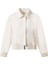 Kadın Ekru Vatkalı Kısa Bomber Ceket 1