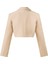 Kadın Bej Düğmeli Crop Blazer Ceket 2