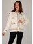 Kadın Ekru Düğme Detay Yumoş Hırka 1