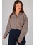 Kadın Çizgi Desen Oversize Gömlek 1