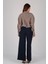 Kadın Çizgi Desen Oversize Gömlek 4