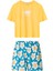 Kadın Çok Renkli Yumurta Desen Tişört Şort Takım 1