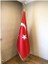 Makam Bayrak Kırmızı Renkli 1 Adet Ölçüler ile Türkiye Bayrağı Desenli 1