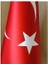 Makam Bayrak Kırmızı Renkli 1 Adet Ölçüler ile Türkiye Bayrağı Desenli 2