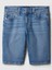 Kadın Mavi 9" Mid Rise Denim Bermuda Şort 5