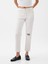 Kadın Beyaz High Rise Cheeky Straight Jean Pantolon 8