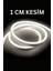 12 Volt 5 Metre Naturel Beyaz Neon LED Işık 1 cm Prize Takılmaya Hazır Değil Neon Şerit LED Esnek Silikonlu 1