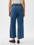 Kadın Koyu Mavi High Rise Stride Wide-Leg Ankle Jean Pantolon 4