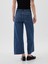 Kadın Koyu Mavi High Rise Stride Wide-Leg Ankle Jean Pantolon 6