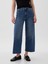 Kadın Koyu Mavi High Rise Stride Wide-Leg Ankle Jean Pantolon 8