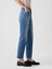 Kadın Mavi High Rise Cheeky Straight Washwell Jean Pantolon 15