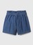 Kız Çocuk Koyu Mavi High Rise Paperbag Denim Şort 2