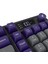 HK258 Membrane LCD Rgb Kablosuz/bluetooth Gri Mor Full Türkçe Gaming Klavye 6