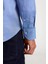 Regular Fit Paşa Yaka Düğmeli İndigo Pamuk Erkek Gömlek GMOK3PS22400001_D66 4