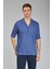 Regular Fit Apaj Yaka Lacivert Basic Spor Erkek Gömlek GMCZG1722300204_D39 1