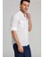 Regular Fit Uzun Kollu Paşa Yaka Kol İçi Apoletli Beyaz Spor Erkek Gömlek GM23Y231131_D01 3