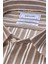 Regular Fit Spor Yaka Çizgili Açık Kahve Pamuk Erkek Gömlek GMCZG3SP224005_10 4
