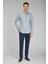 Modern Fit Paşa Yaka Gri Spor Erkek Gömlek GMFLN0222302221_D55 3
