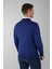 Indigo Polo Yaka Fermuarlı Ön Jakar Yün Erkek Triko TR23K23204_D66 2
