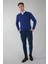 Indigo Polo Yaka Fermuarlı Ön Jakar Yün Erkek Triko TR23K23204_D66 5