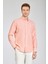Regular Fit Uzun Kollu Turuncu Pamuk Keten Erkek Gömlek GMKTN250002_D64 1