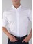 Regular Fit Paşa Yaka Düğmeli Beyaz Pamuk Erkek Gömlek GMOK3PS22400001_D01 3