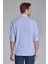 Regular Fit Paşa Yaka Lacivert Pamuk Keten Erkek Gömlek GMKTN3PS224018_D39 3