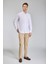 Regular Fit Paşa Yaka Bej Pamuk Keten Erkek Gömlek GMKTN3PS224018_D07 2