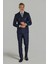 Açık Lacivert Comfort Fit Kırlangıç Yaka Sedef Düğmeli 6 Drop Yün Takım Elbise PTK25Y25004_D38 1
