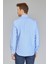 Regular Fit Uzun Kollu Mavi Pamuk Keten Erkek Gömlek GMKTN250002_D35 2