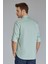 Regular Fit Yaka Düğmeli Yeşil Pamuk Erkek Gömlek GMOKA1224003_D47 2