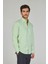 Regular Fit Paşa Yaka Cepsiz Yeşil Pamuk Erkek Gömlek GMCZG250080_E47 3