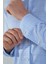 Regular Fit Uzun Kollu Mavi Pamuk Linen Erkek Gömlek GMKTN250005_E35 4