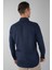 Regular Fit Paşa Yaka Cepsiz Sedef Düğmeli Lacivert Erkek Gömlek GMKTN250011_D39 2