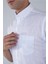 Regular Fit Paşa Yaka Pamuk Beyaz Erkek Gömlek GMEKS250002_D01 4