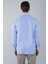 Regular Fit Uzun Kollu Paşa Yaka Cepsiz Pamuk Mavi Erkek Gömlek GMCZG250132_D35 2