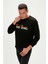Manuscript Crewneck Erkek Siyah Sweatshirt 23.02.12.016-C01 2