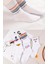 Unisex 6 Çift Tenis Çorabı Erkek Tenis Çorabı Kadın Tenis Çorabı Happy Beyaz Tenis Çorabı 38-44 3