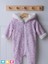 Bebek Kalın Kışlık Fermuarlı Kapüşonlu Peluş Mor Tulum Thick Fleece Jumpsuit 2