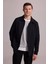 Erkek Siyah Regular Fit Gömlek Yaka Yazlık Mont 4