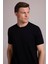 Erkek Siyah Regular Fit Bisiklet Yaka Triko Tişört 3