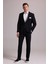 Erkek Siyah Slim Fit Çizgili Tek Düğmeli Jogger Pantolonlu Takım Elbise 4