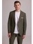 Erkek Yeşil Slim Fit Sivri Yaka Takım Elbise 2