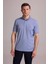 Erkek Mavi Regular Fit Merserize Polo Yaka T-Shirt 4
