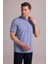Erkek Mavi Regular Fit Merserize Polo Yaka T-Shirt 5