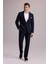 Erkek Lacivert Slim Fit Sivri Yaka Takım Elbise 3