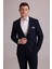 Erkek Lacivert Slim Fit Sivri Yaka Takım Elbise 4